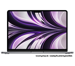 MacBook Air 13, Apple M2 Chip mit 8‑Core CPU und 10‑Core GPU, 512 GB bis 2 TB SSD leasen, Farbe Space Grau
